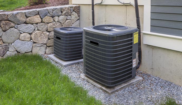 Heating system outside